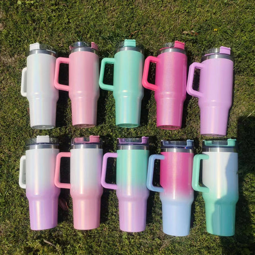 40 oz Stainless Steel Tumbler with Handle – Large Insulated Travel Mug, Keeps Drinks Hot & Cold, Leak-Proof Lid .