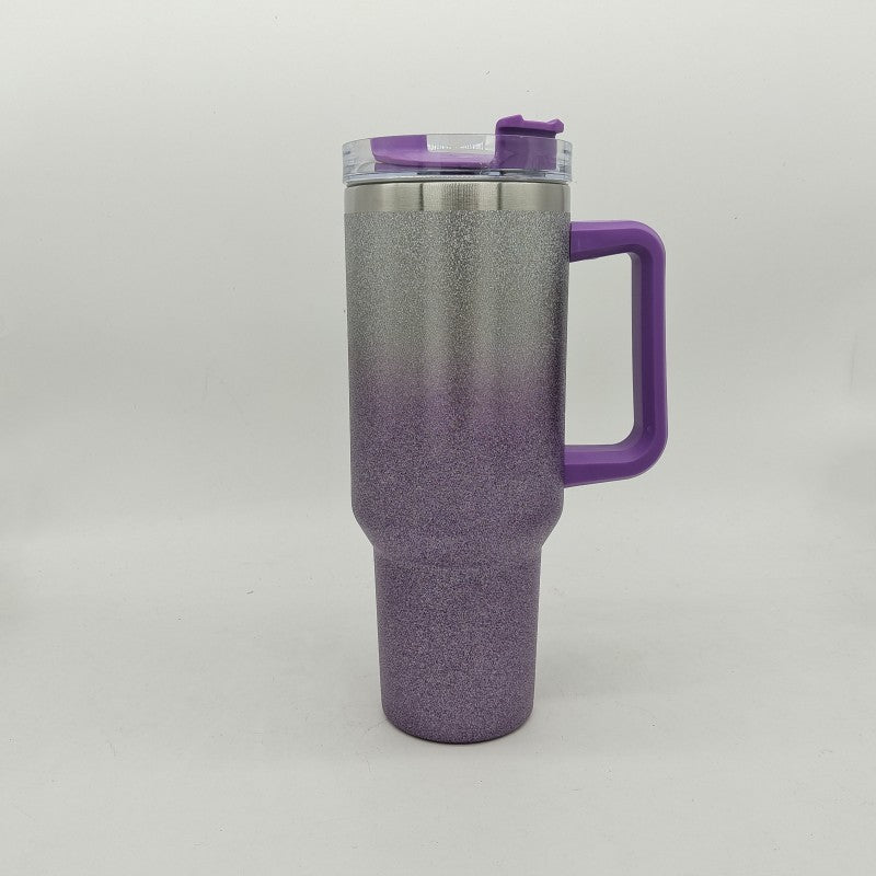 40 oz Stainless Steel Tumbler with Handle – Large Insulated Travel Mug, Keeps Drinks Hot & Cold, Leak-Proof Lid .