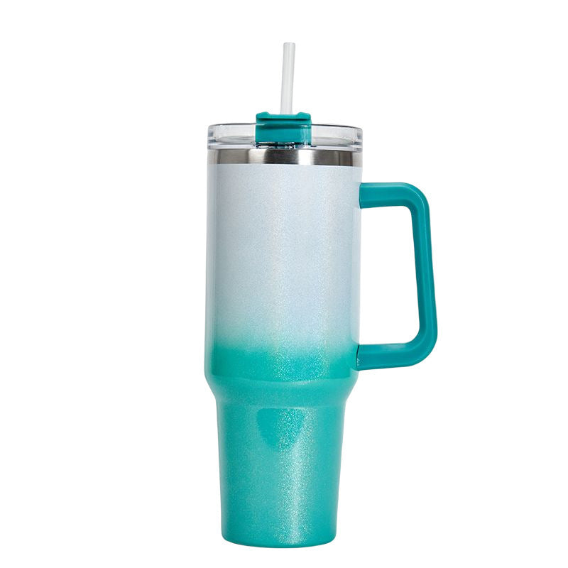 40 oz Stainless Steel Tumbler with Handle – Large Insulated Travel Mug, Keeps Drinks Hot & Cold, Leak-Proof Lid .