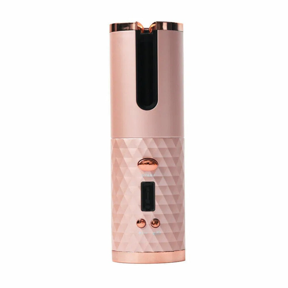 Cordless Automatic Hair Curler – Rechargeable USB Curling Wand, Portable Ceramic Curling Iron for Quick & Easy Curls