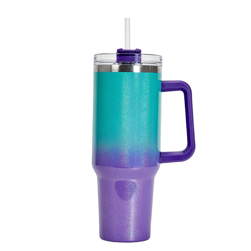 40 oz Stainless Steel Tumbler with Handle – Large Insulated Travel Mug, Keeps Drinks Hot & Cold, Leak-Proof Lid .
