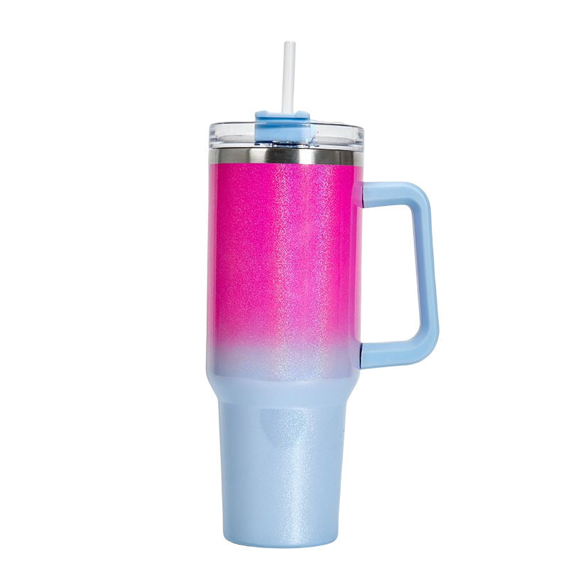 40 oz Stainless Steel Tumbler with Handle – Large Insulated Travel Mug, Keeps Drinks Hot & Cold, Leak-Proof Lid .