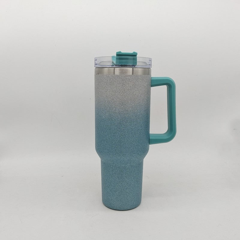 40 oz Stainless Steel Tumbler with Handle – Large Insulated Travel Mug, Keeps Drinks Hot & Cold, Leak-Proof Lid .
