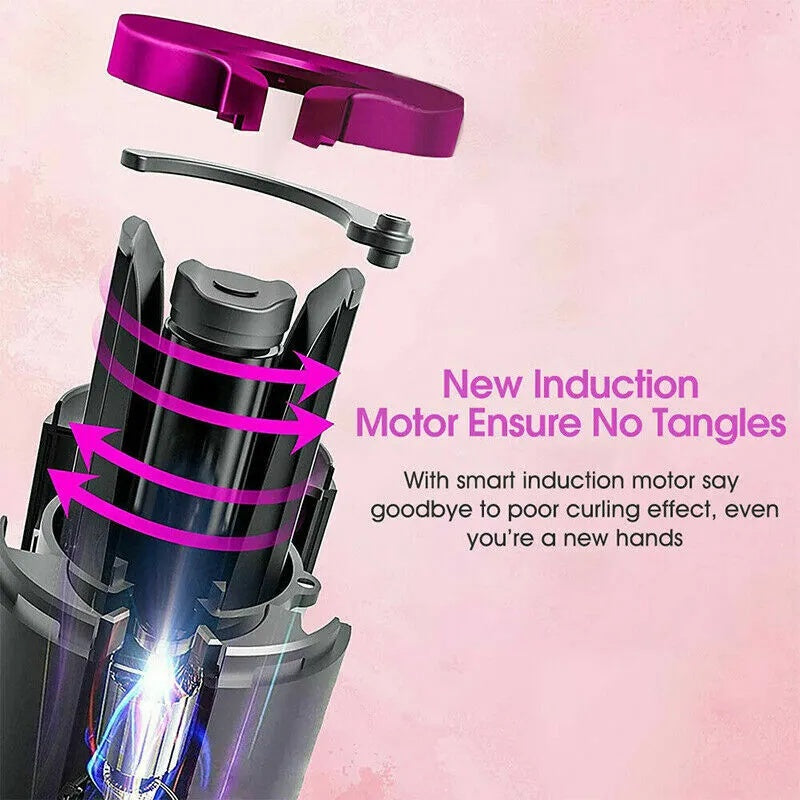 Cordless Automatic Hair Curler – Rechargeable USB Curling Wand, Portable Ceramic Curling Iron for Quick & Easy Curls