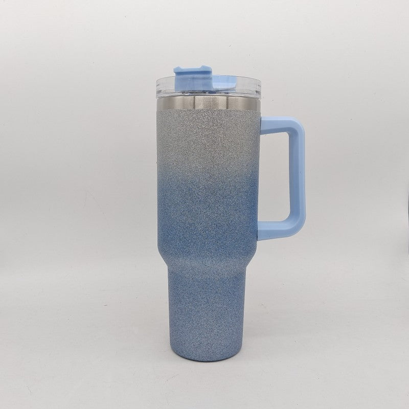 40 oz Stainless Steel Tumbler with Handle – Large Insulated Travel Mug, Keeps Drinks Hot & Cold, Leak-Proof Lid .